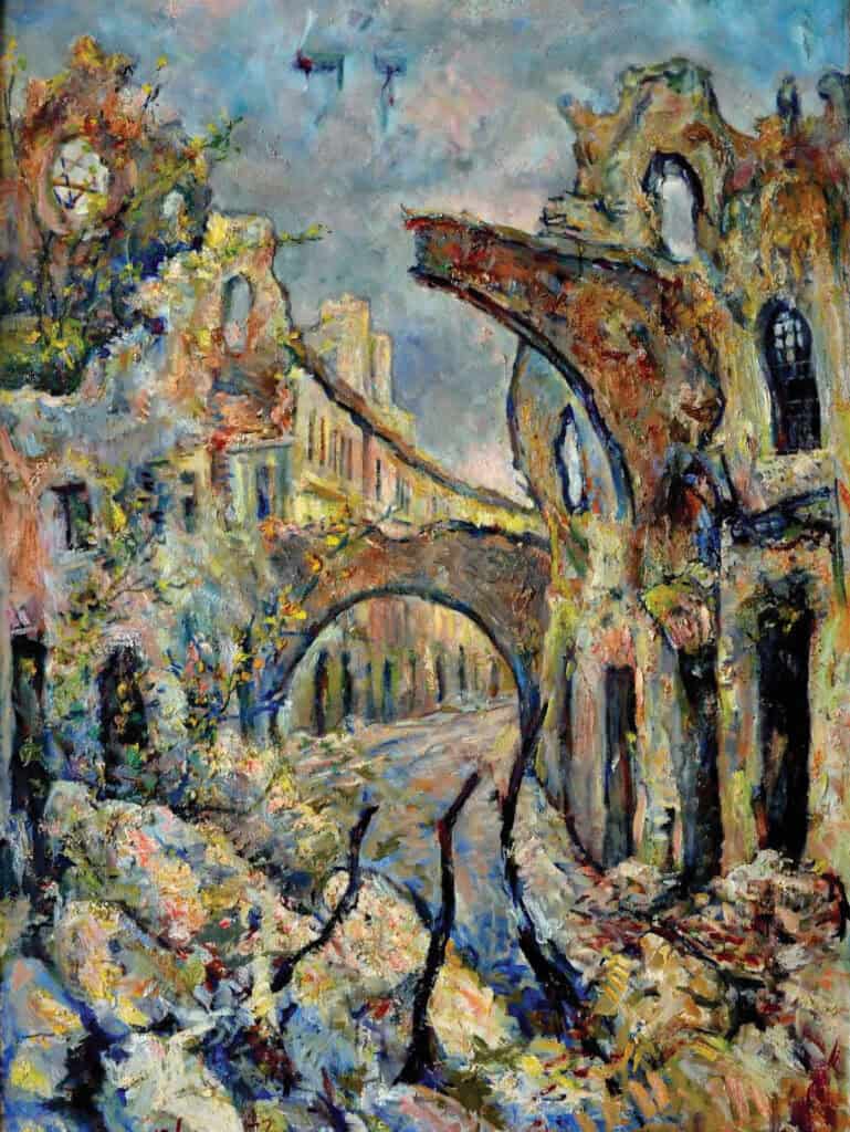 David Labkovski artwork broken arches destroyed in Vilna during the Holocaust